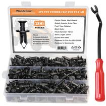 Woodzdon, 200 unidades de clipes Fender de 8 mm com removedor para Can Am Woodzdon, 200 unidades de clipes Fender de 8 mm com removedor para Can Am
