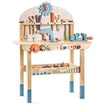 Workbench Toy ROBUD, grande conjunto de ferramentas de brincar de madeira para crianças