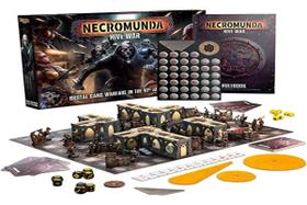 Workshop de jogos de tabuleiro Necromunda Hive War com miniaturas