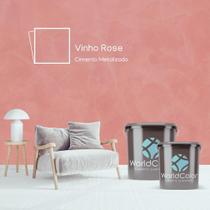 World cimento metalizado 1,5 kg 7m² vinho rose