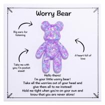 Worry Bear Aesnefe Pocket Bear Hug Anxiety Relief Purple