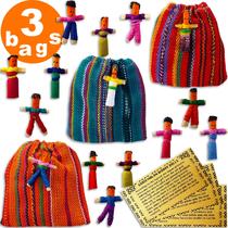 Worry Dolls 5ô2 3 bolsas da Guatemala com 6 bonecas cada +6 anos