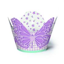Wrap Para Cupcake Cromus Jdm Das Borboletas C/12 Unidades - Cromus festas