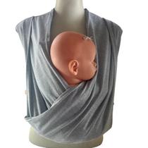 Wrap Sling de Vestir para Carregar Bebês - Cinza Claro Wrap Sling de Vestir para Carregar Bebês - Cinza Claro