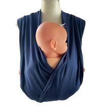 Wrap Sling de Vestir para Carregar Bebês - Fast Sling Azul Marinho