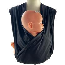 Wrap Sling de Vestir para Carregar Bebês - Fast Sling Preto