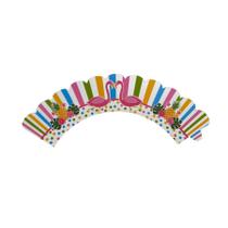 Wrapper para Cupcake -Flamingo - 14cm - 12 unidades - NC Toys - Rizzo