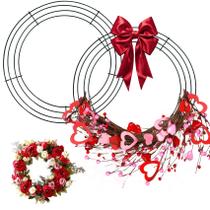 Wreath Frames tauywolci, pacote com 2, 35,5 cm, arame verde escuro Wreath Frames tauywolci, pacote com 2, 35,5 cm, arame verde escuro