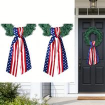 Wreath Sash Dream Loom 4 de julho, vermelho, branco, azul, 2 unidades Wreath Sash Dream Loom 4 de julho, vermelho, branco, azul, 2 unidades