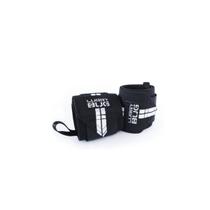 Wrist Wraps Munhequeira para Treino Elastica - Preto/branco Wrist Wraps Munhequeira para Treino Elastica - Preto/branco
