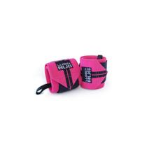 Wrist Wraps Munhequeira para Treino Elastica - Preto/Rosa Wrist Wraps Munhequeira para Treino Elastica - Preto/Rosa