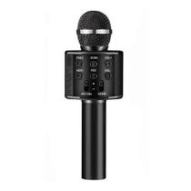 WS-858 - Microfone Infantil de Karaoke Microfone de Brinquedo Sem Fio Bluetooth