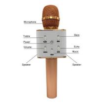 WSTER WS-858 Microfone de karaokê sem fio, 3 em 1, microfone