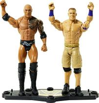 WWE The Rock vs John Cena Championship Showdown 2-Pack 6-inch Action Figures Monday Night RAW Battle Pack para Idades de 6 Anos e Mais