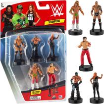 WWE Wrestler Stampers 5pk The Rock Mysterio Becky Lynch