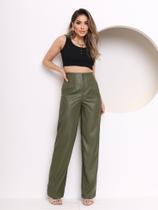 WWZ FASHION Calça de material sintético Pantalona Coleção Nova 0128