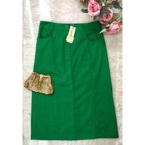 WWZ FASHION Saia de Linho com Fenda Lateral Estilosa e Casual Tendência 125