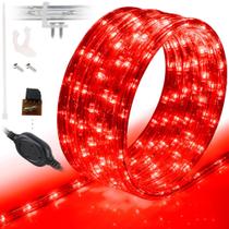 WYZworks 50 pés vermelho pré-montado LED extensível corda luzes - 2 fios árvore de Natal de Natal, Halloween Holiday Decoração Interior / Outdoor Lighting Certificado ETL