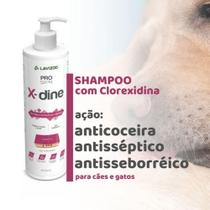 X Dine Shampoo Clorexidina Lavizoo para Cães e Gatos 500ml
