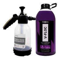 X-Press Snow Foam 2 Litros Waxtreme + Shampoo Automotivo V-Floc 3 Litros Vonixx