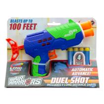 X-Target Duel Shot com 4 Dardos Azul Alcance de 25m Compatível com Dardos Semelhantes Multikids - BR2025