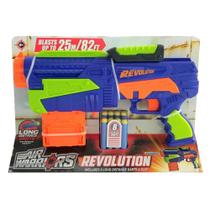 X-Target Revolution com 8 Dardos Azul Alcance de 25m Multikids - BR2027 X-Target Revolution com 8 Dardos Azul Alcance de 25m Multikids - BR2027