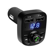 X8 transmissor fm com carregador de carro compatível com bluetooth duplo usb