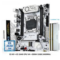 X99 K9 Conjunto De Placa-mãe LGA 2011-3 Kit Xeon E5 2640 V4 CPU 32G DDR4 ECC RAM 2400MHZ Nvme M.2 - MACHINIST