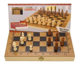 Xadrez de madeira 3 em 1, gamão dobrável para mulheres, grande jornada