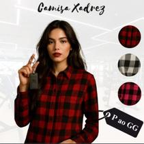 Xadrez Feminino Manga Longa