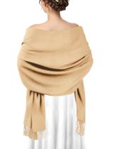 Xale AURUZA Pashmina para mulheres bege