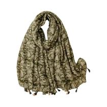 Xale Boêmio Floral Com Franjas Moda De Outono Pashmina De Viscose Macia Hijab Para Mulheres