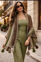 Xale Crochet Colors Murau 124930 Verde Militar