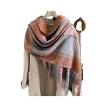 Xale De Cashmere Quente Com Estampa De Luxo, Poncho, Cachecol De Inverno, Cobertor Pashmina Com