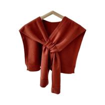 Xale De Lã Tricotado Em Cor Sólida Para Mulheres, Protetor De Pescoço Coreano, Capa De Inverno