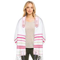 Xale de oração Halleluyah Messianic Talit 72x22cm com bolsa acrílica Xale de oração Halleluyah Messianic Talit 72x22cm com bolsa acrílica