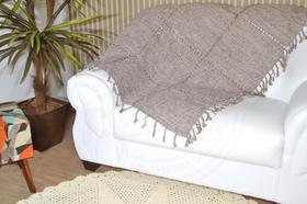 Xale de Sofá Bainha Aberta - Marrom Mesclado