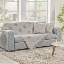 Xale Decorativo Turin Com Franja 1,60m X 1,40m Jacquard 1 Peça 58% Algodão 42% Poliéster - Mandala Rose Xale Decorativo Turin Com Franja 1,60m X 1,40m Jacquard 1 Peça 58% Algodão 42% Poliéster - Mandala Rose