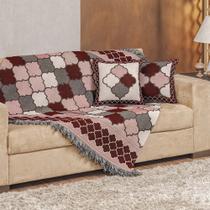 Xale Decorativo Turin com Franja 1,60m x 1,40m Jacquard 1 Peça 58% Algodão 42% Poliéster - Marrocos Compose Xale Decorativo Turin com Franja 1,60m x 1,40m Jacquard 1 Peça 58% Algodão 42% Poliéster - Marrocos Compose