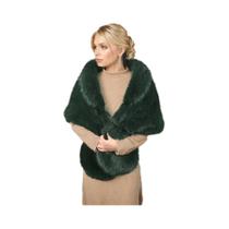 Xale Feminino Artesanal De Poliéster Com Imitação De Pele De Raposa, Quente E Elegante Para Festas Xale Feminino Artesanal De Poliéster Com Imitação De Pele De Raposa, Quente E Elegante Para Festas