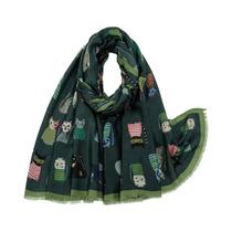 Xale Feminino com Estampa Animal - Grande, em Algodão e Viscose - Proteção Solar