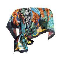 Xale Feminino De Algodão E Viscose 180x75cm Com Estampa Geométrica Listrada, Lenço Protetor Solar Xale Feminino De Algodão E Viscose 180x75cm Com Estampa Geométrica Listrada, Lenço Protetor Solar