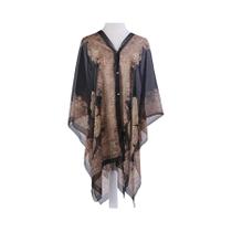 Xale Feminino De Chiffon De Seda Com Estampa Paisley Para Proteção Solar, Toalha De Praia Versátil
