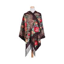 Xale Feminino De Inverno Em Pashmina 2024: Lenço Estampado De Designer Com Flores, Quente, Para