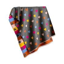 Xale Feminino Dupla Face Grosso E Quente Com Estampa De Coração, Moda Outono Inverno, Lenço De