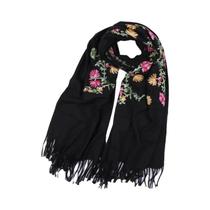 Xale Feminino Elegante Bordado Floral Imitando Cashmere Pashmina Quente Com Franjas 200x70cm Xale Feminino Elegante Bordado Floral Imitando Cashmere Pashmina Quente Com Franjas 200x70cm