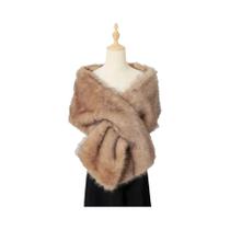 Xale Feminino Elegante De Pele Sintética De Raposa, Pashmina Quente De Inverno, Cachecol De Pelúcia, Xale Feminino Elegante De Pele Sintética De Raposa, Pashmina Quente De Inverno, Cachecol De Pelúcia,