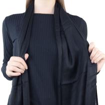 Xale Feminino Pashimina Viscose Lisa com Franja 65x170 cm Preto - 083344