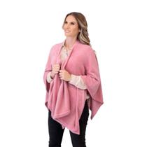 Xale Feminino Poncho Fleece Nevada