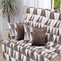 Xale Manta Jacquard Decorativo Protetor Para Sofá E Cama 1,35m Tecido Grosso Resistente!